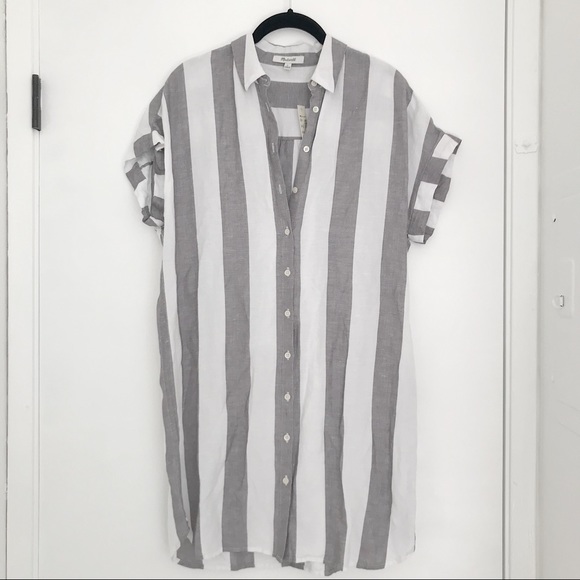 Madewell Dresses & Skirts - Madewell Central Shirtdress - Stripe Linen